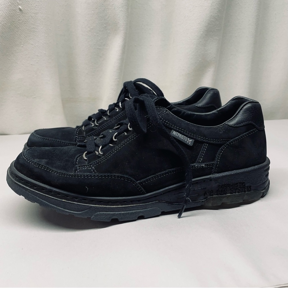 Mephisto Black Nubuck Leather Walking Shoes Women’s 8.5 Comfort Air Bag System
